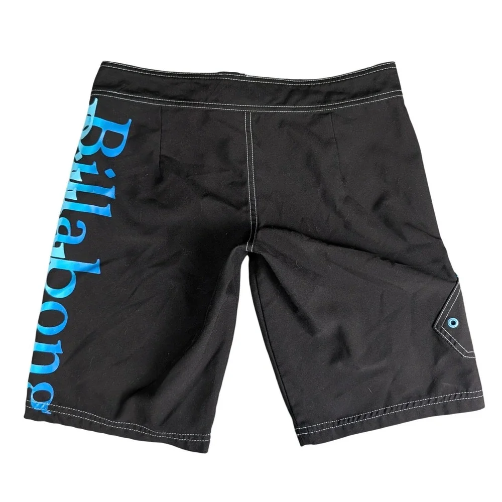 Billabong Mens Board Shorts Black Neon Gradient Logo Peace Sign J101VLOV